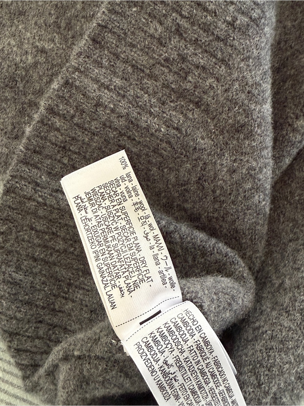 Zara 100% Wool Charcoal Grey Cardigan - Picture 4 of 4